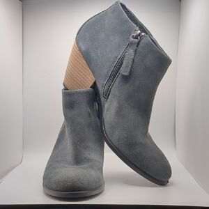 Ecco Charcoal Suede Ankle Booties